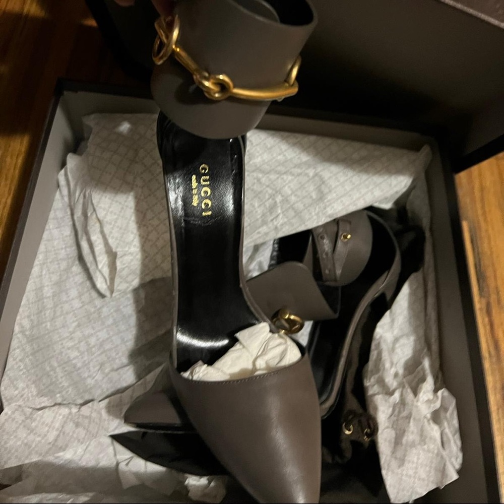 Gucci Heels w/ Horsebit Olive Green